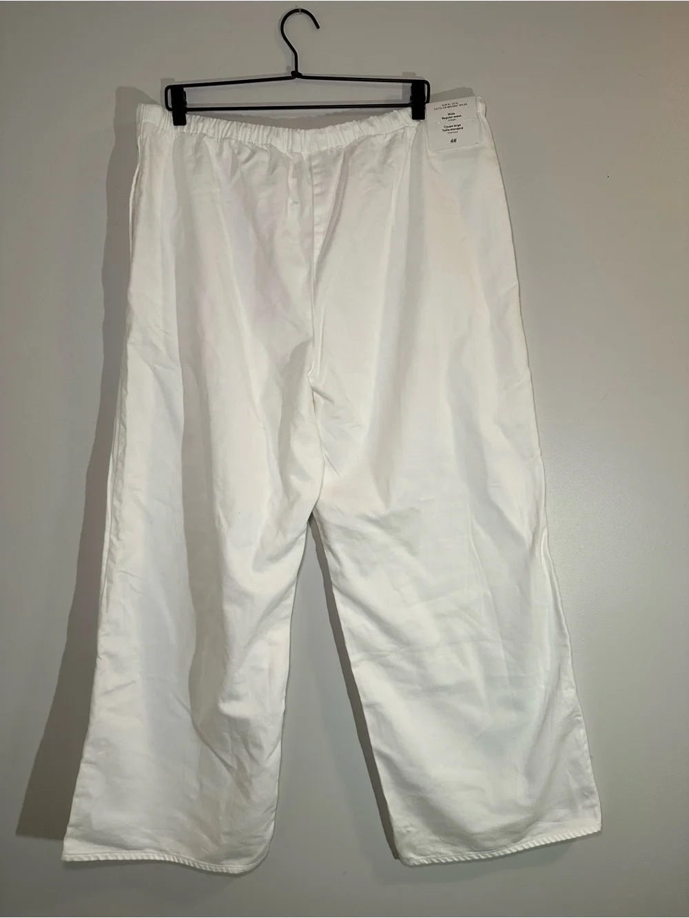 H&M Women’s Wide Leg Linen Pants in White
